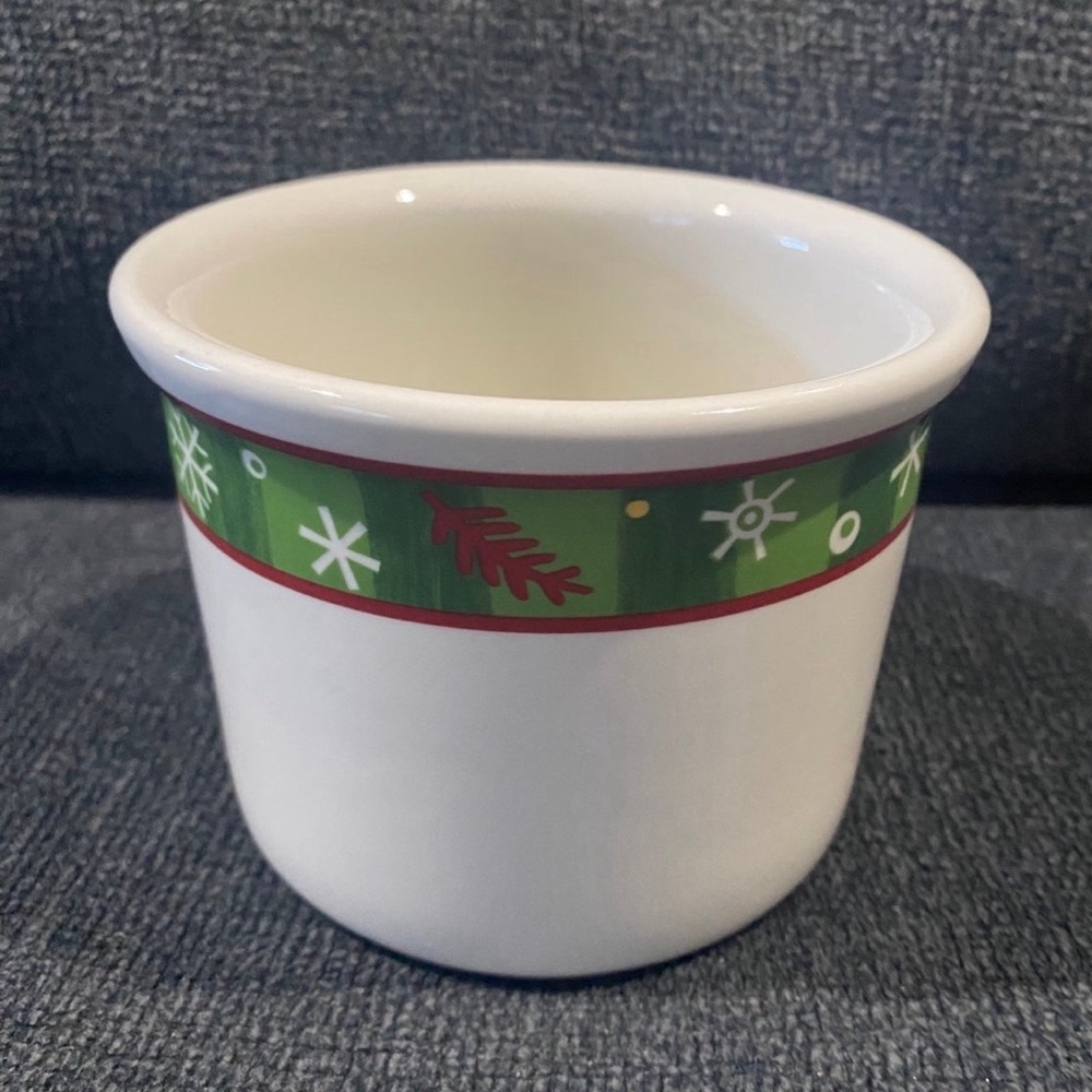 Longaberger pottery Christmas crock